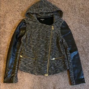 Express asymmetric zip up jacket